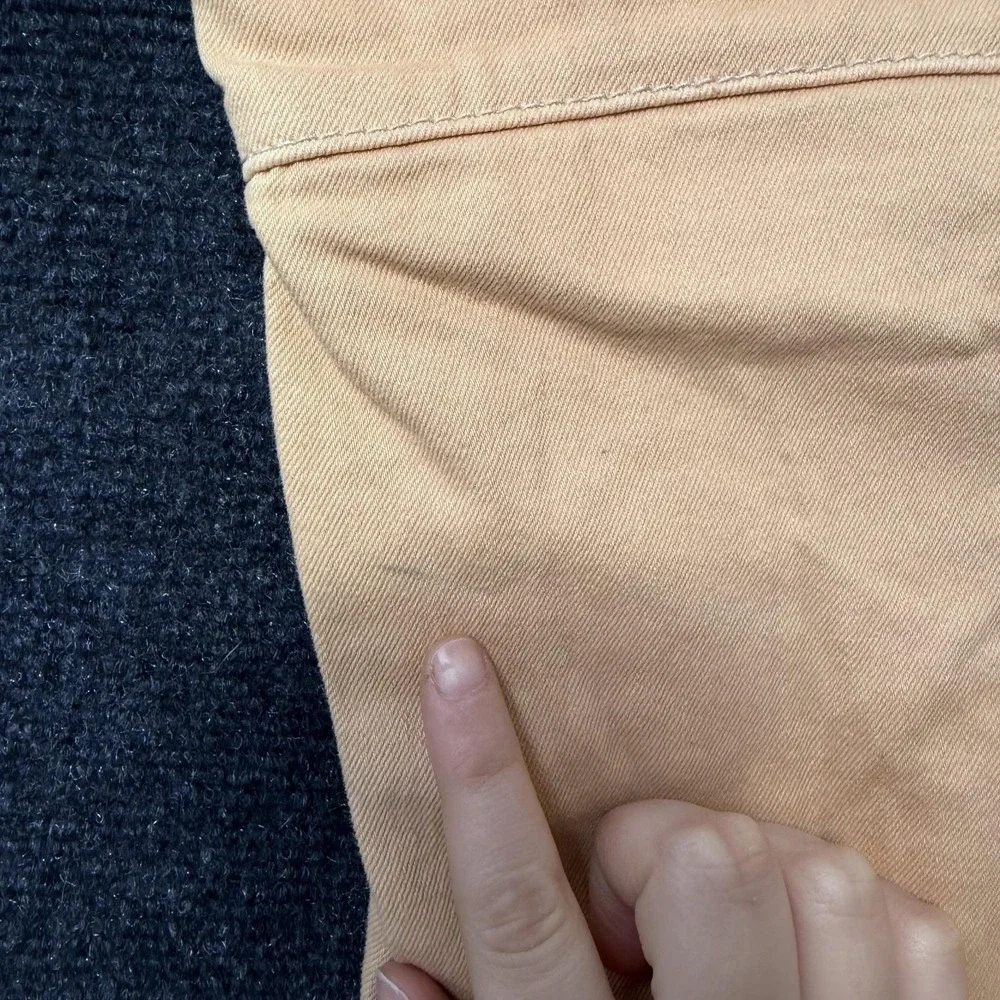 Redfox Jeans Skinny Jeans Womens 9 Beige Distressed Moto Zipper Stretch